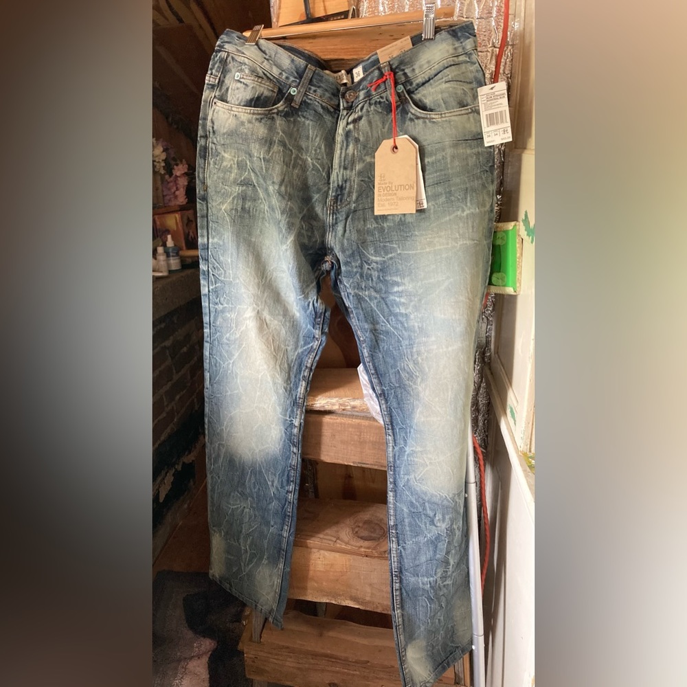 Evolution industrial blue jeans